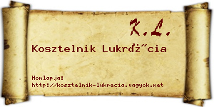 Kosztelnik Lukrécia névjegykártya